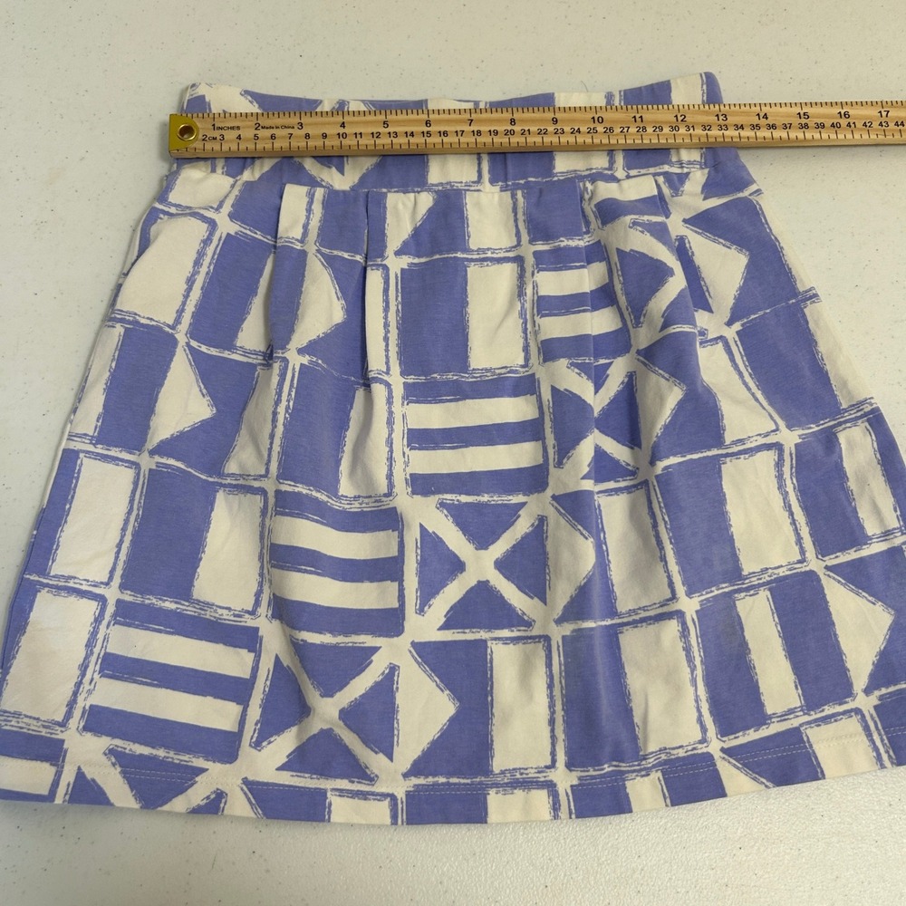 Mahi Gold Womens Nautical Signal Flag Mini Skirt Blue White Size Small USA Made - Picture 4 of 6